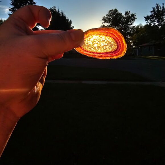 9 Geode Slice Bundle - Blue, Purple, Green - Size variety Small to Large - Picture 5 of 9